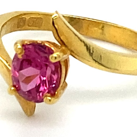 Mahenge Spinel 1.30ct Solid 22K Yellow Gold Ring - Picture 7 of 7